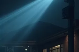 玻璃工厂的春天作品封面，老厂房与高窗透光