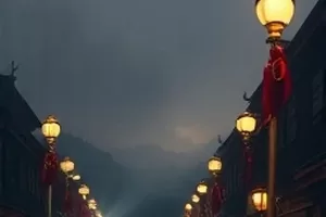 数字荒野作品封面，荒漠中的信号塔与数据光带